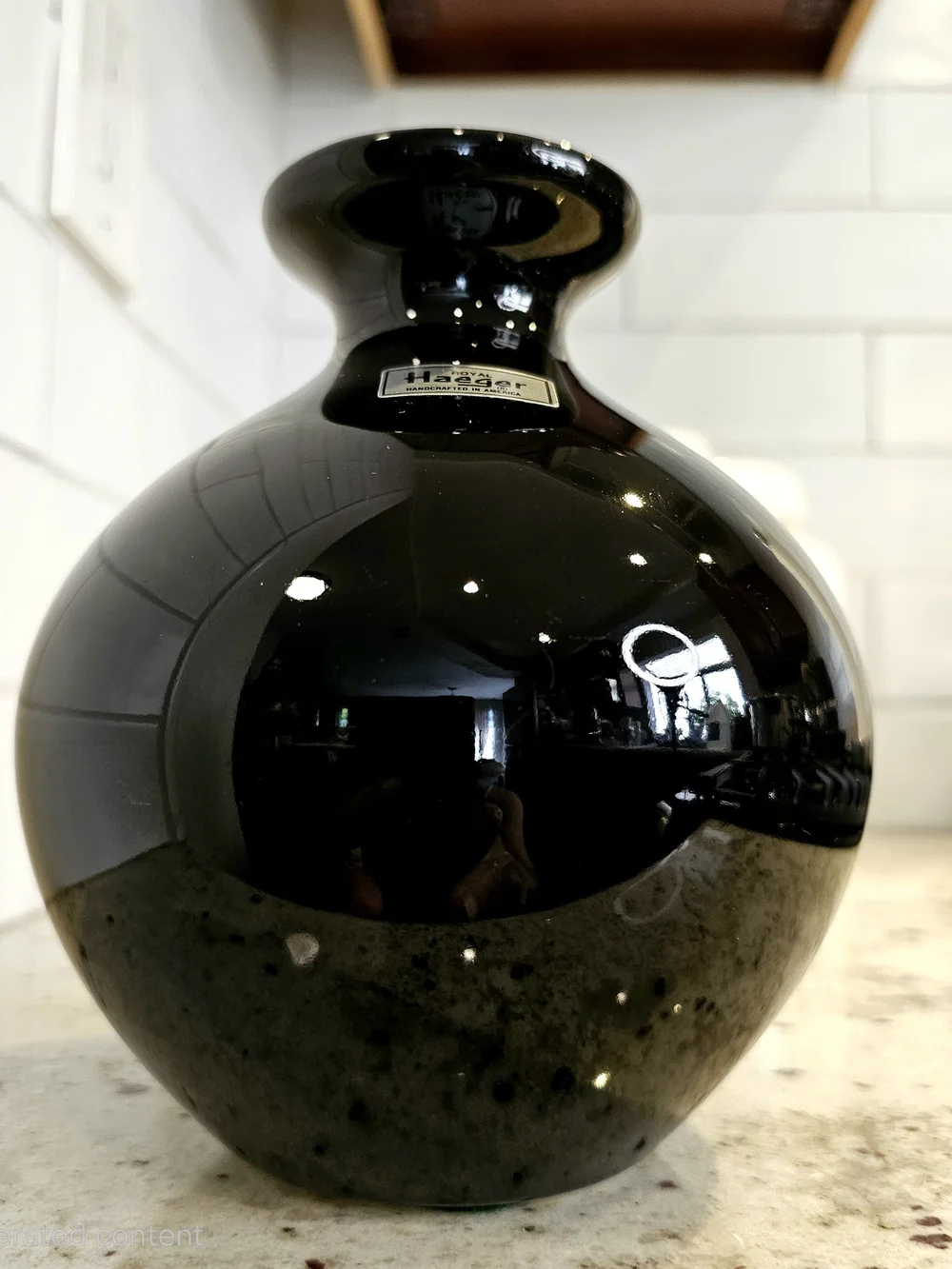 Vintage Royal Haeger Black Glossy Bud Vase